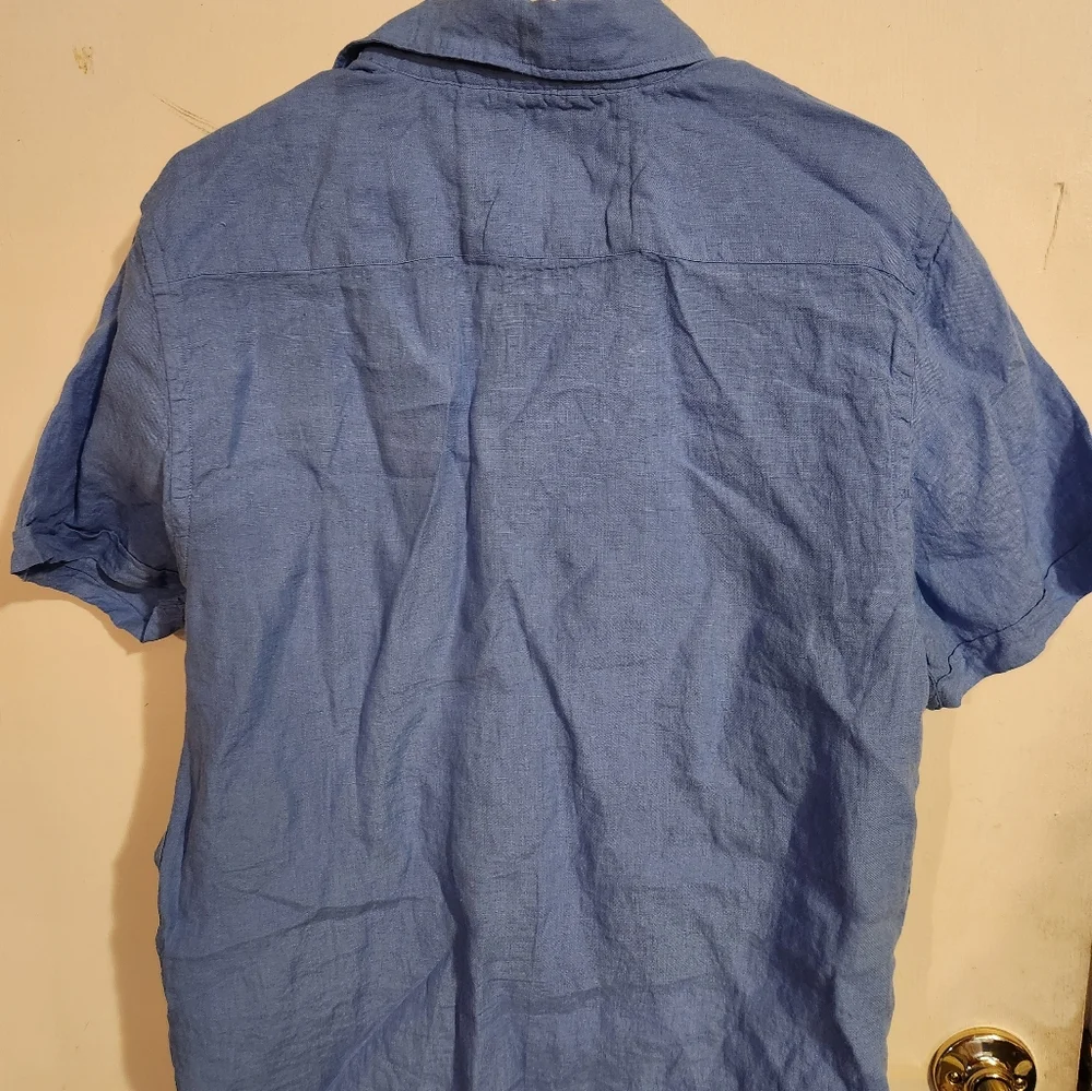 Men's linen shirt, size L - Picture 4 of 5